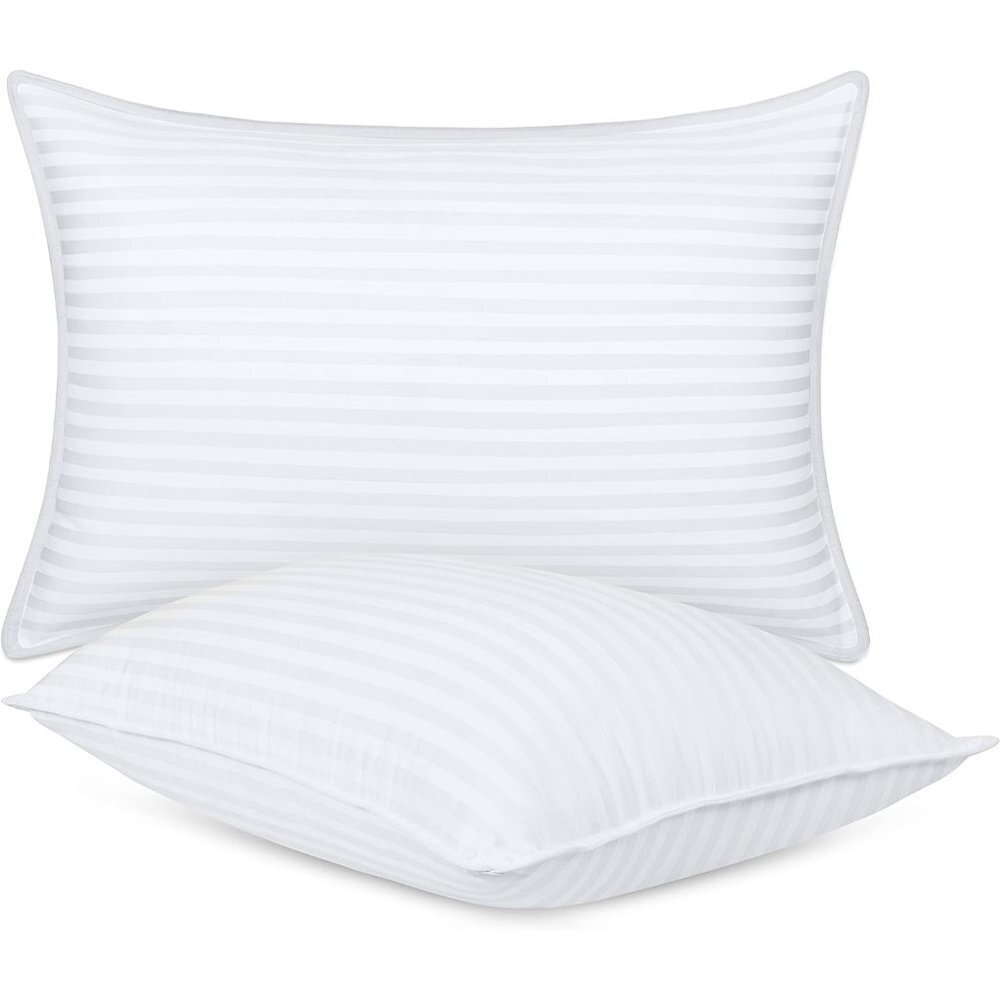 Bed Pillows for Sleeping Standard Size (White), Set of 2, Cooling Hotel Quality